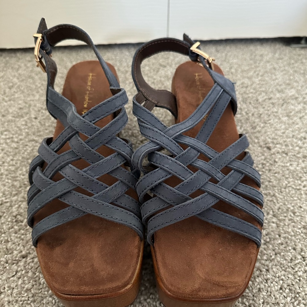 House of Harlow 1960 Navy Strappy Heels